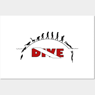 Diving Evolution Posters and Art